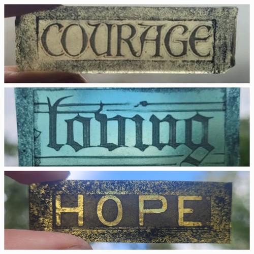 Stained glass word - glass,