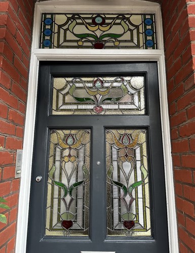 Stained glass panel - glass, panel.