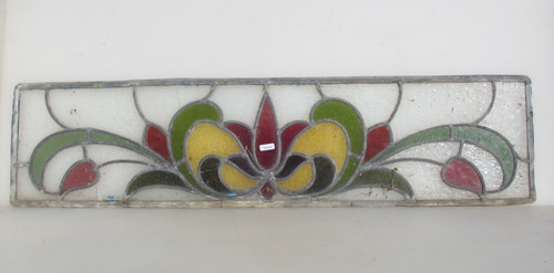 Antique stained glass window - glass,