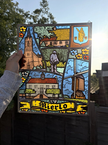 Mierlo stained glass hanging - glass,