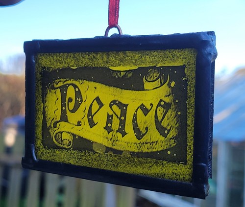 Stained glass peace church - stained,