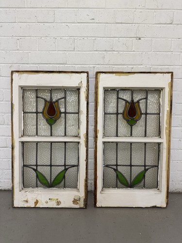 Pair reclaimed leaded light - pair,