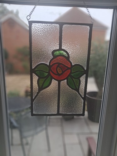 Stained glass leaded hanging - glass,