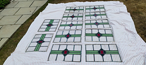Leaded reclaimed stained - leaded, glass