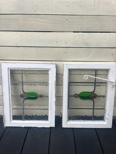 Glass flower design stained
