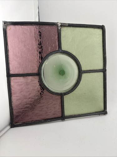 Stained glass bullseye - bullseye, green