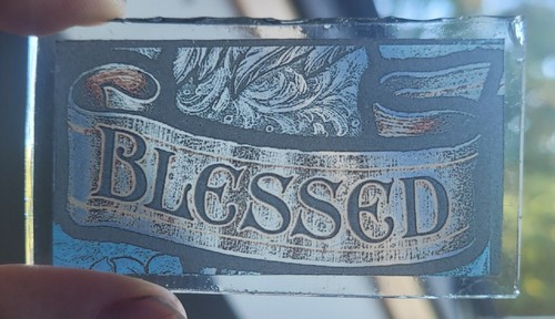 Stained glass blessed - stained,