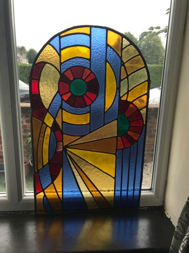 Vintage art deco style stained - style,
