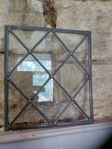 Vintage diamond glass - diamond, leaded