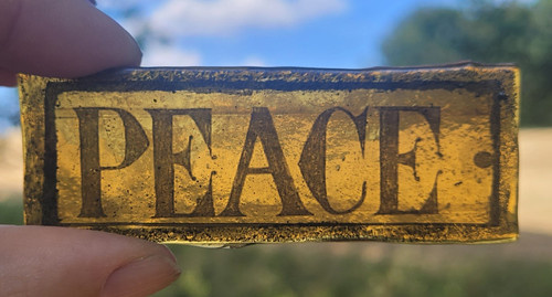 Stained glass peace church - glass,