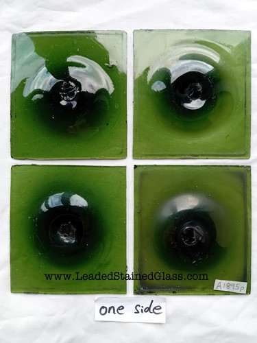 Four green pontil bullseye