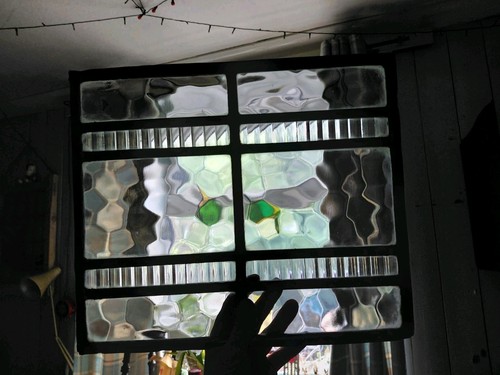 Leaded glass old - antique, piece
