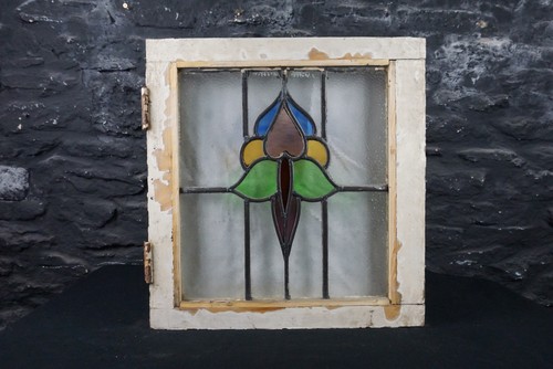 Antique stained glass - antique, window