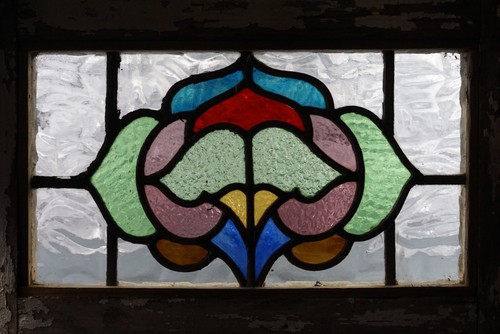 Antique stained glass window - antique,
