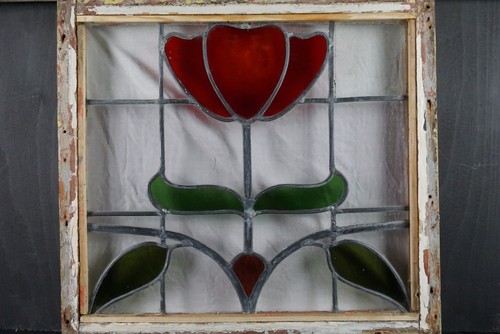 Antique stained glass window - antique,