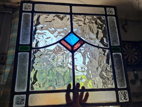Stained glass window pane old - stained, ,old